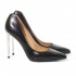 Tiffi scarpa donna decoltè in pelle colore nero su tacco 10 cm