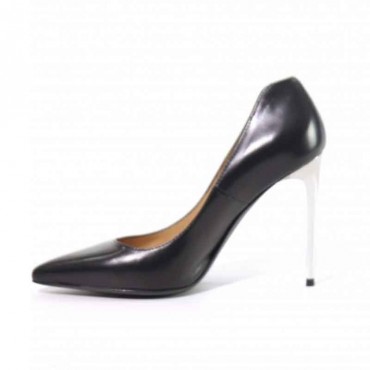 Tiffi scarpa donna decoltè in pelle colore nero su tacco 10 cm