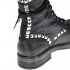 Dei Colli stivale biker donna pelle nero tacco basso