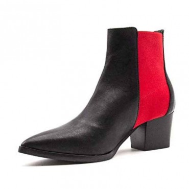 Lemarè tronchetto donna in pelle nera con borchie frontali chiusa con zip