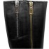 Elvio Zanon stivale cavallerizzo donna inpelle nero con zip decorative