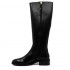 Elvio Zanon stivale cavallerizzo donna inpelle nero con zip decorative