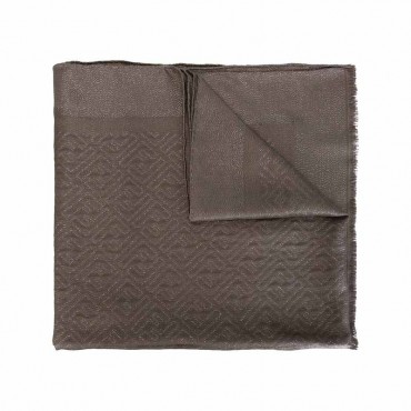 Fendi stola donna in seta e lurex  new zucca