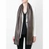 Fendi stola donna in seta e lurex jacquard grigio asfalto con doppio logo F new zucca