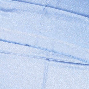 Fendi stola donna in seta e lurex jacquard grigio asfalto con doppio logo F new zucca