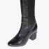 Dei colli stivale donna oltre ginocchio in pelle ed elasticizzato colore nero