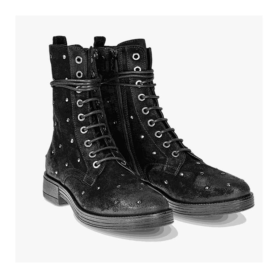 Dei colli stivale donna oltre ginocchio in pelle ed elasticizzato colore nero