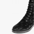 Dei colli stivale donna oltre ginocchio in pelle ed elasticizzato colore nero