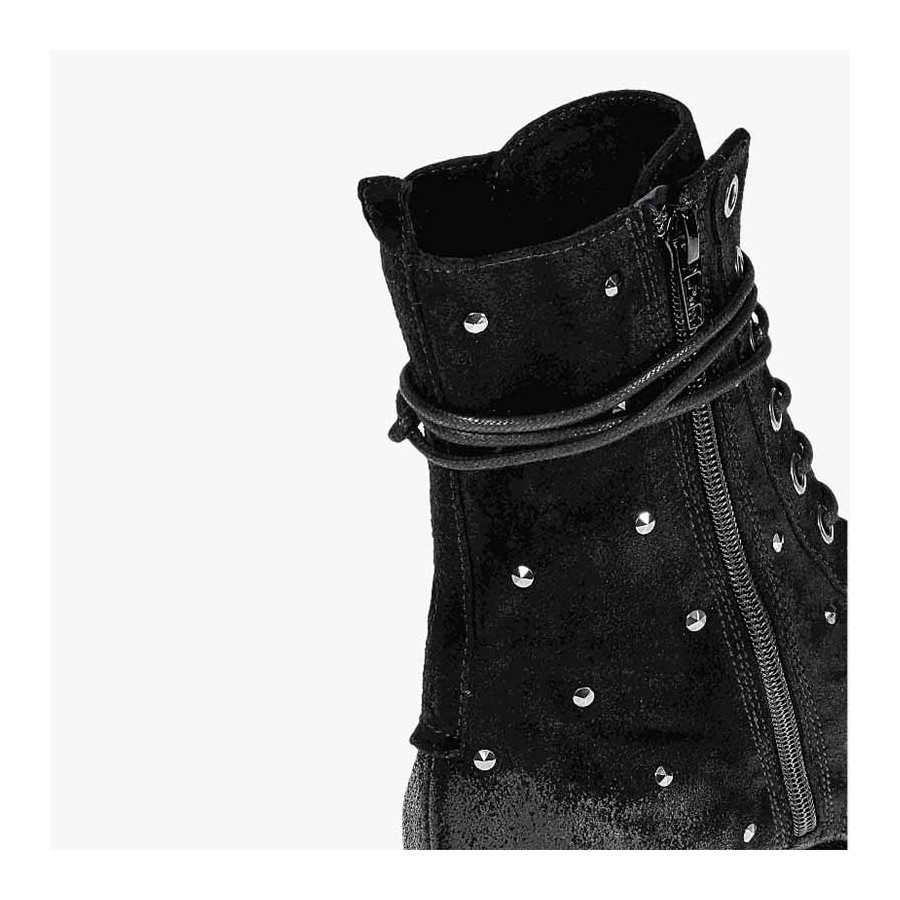 Dei colli stivale donna oltre ginocchio in pelle ed elasticizzato colore nero