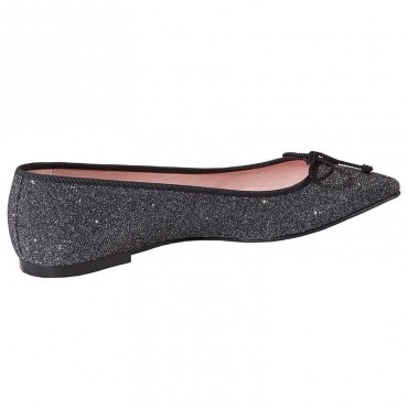 scarpe ballerine donna pretty ballerinas tessuto glitter nero
