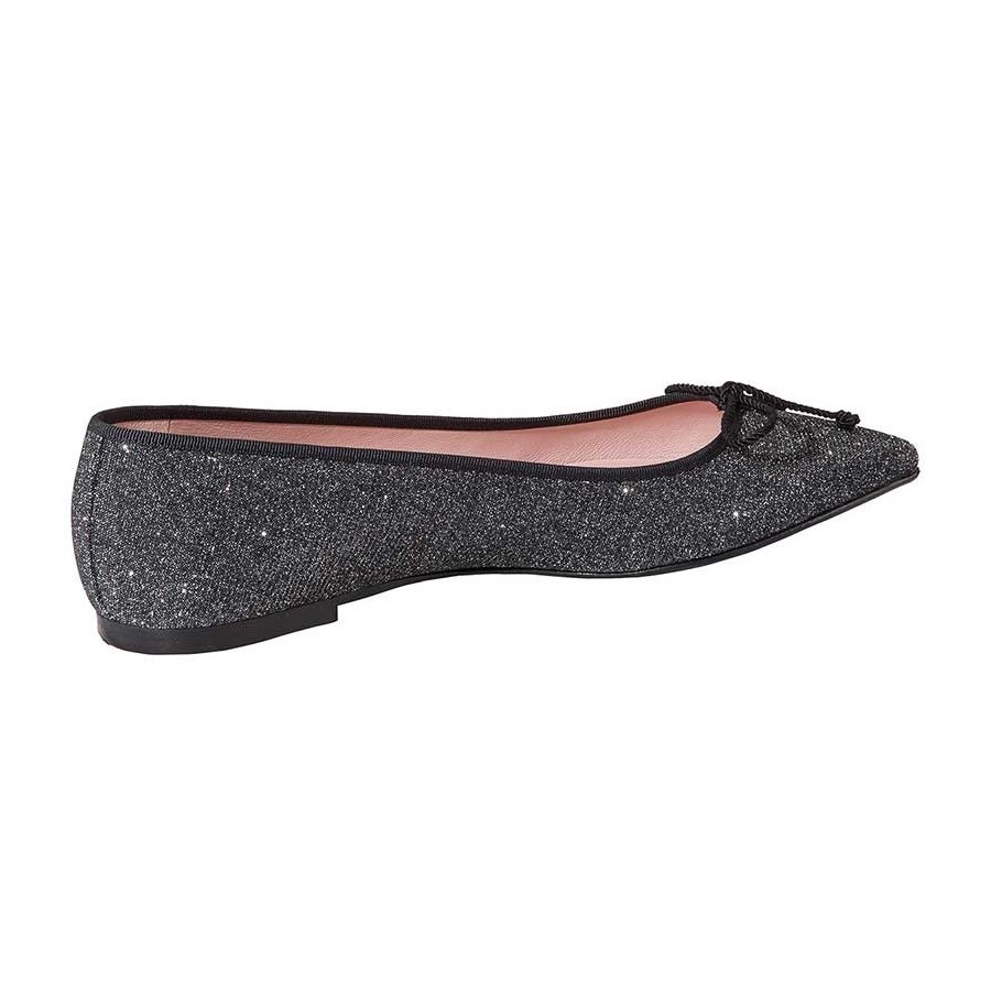 scarpe ballerine donna pretty ballerinas tessuto glitter nero