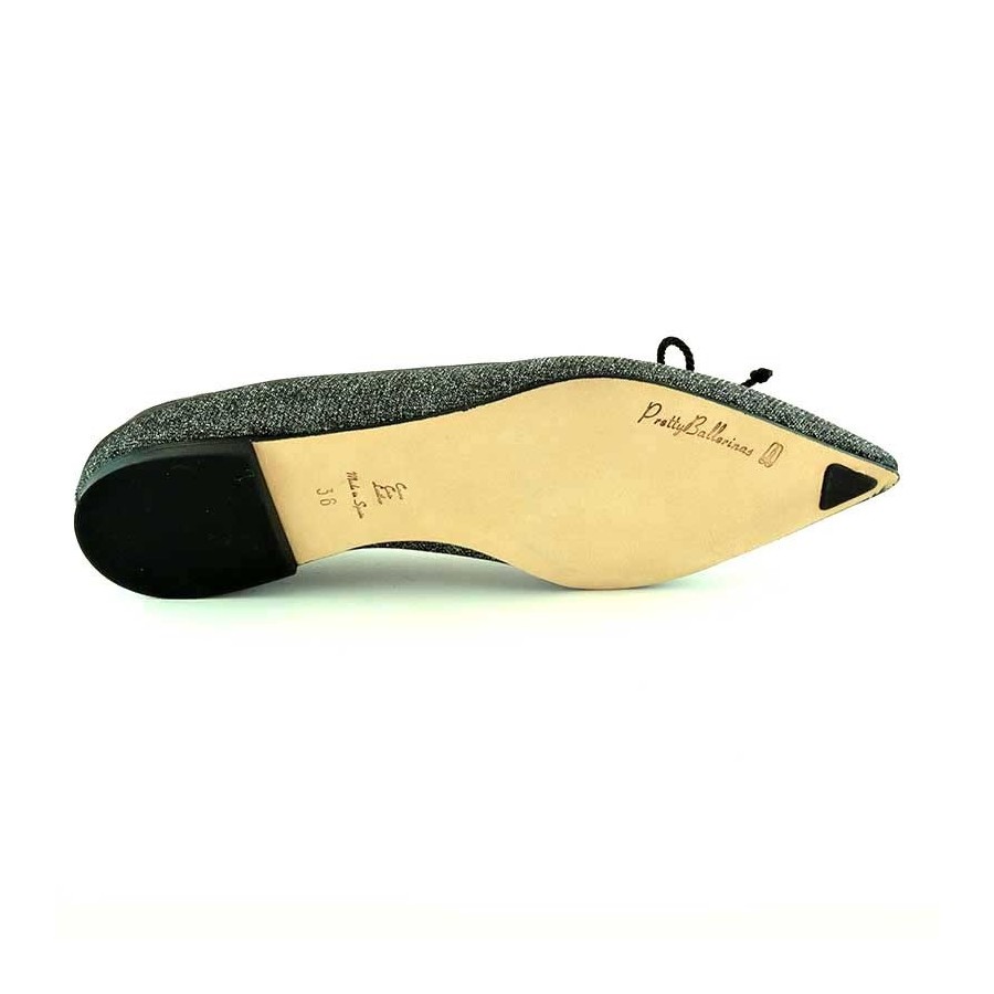 scarpe ballerine donna pretty ballerinas tessuto glitter nero
