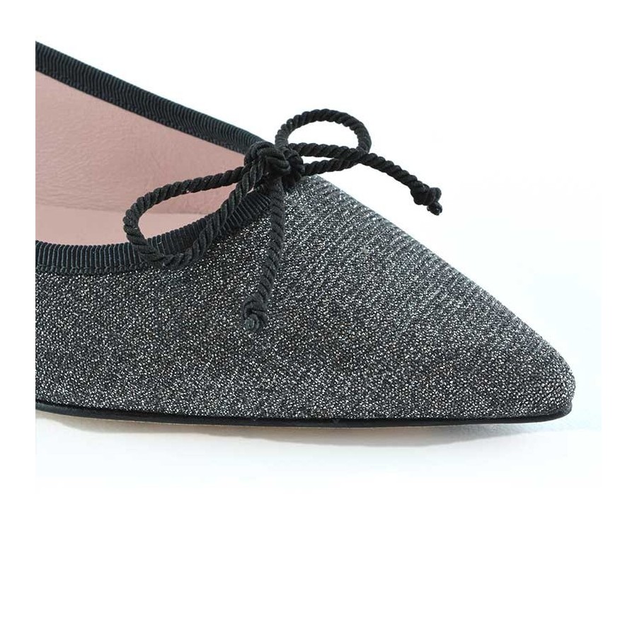 scarpe ballerine donna pretty ballerinas tessuto glitter nero