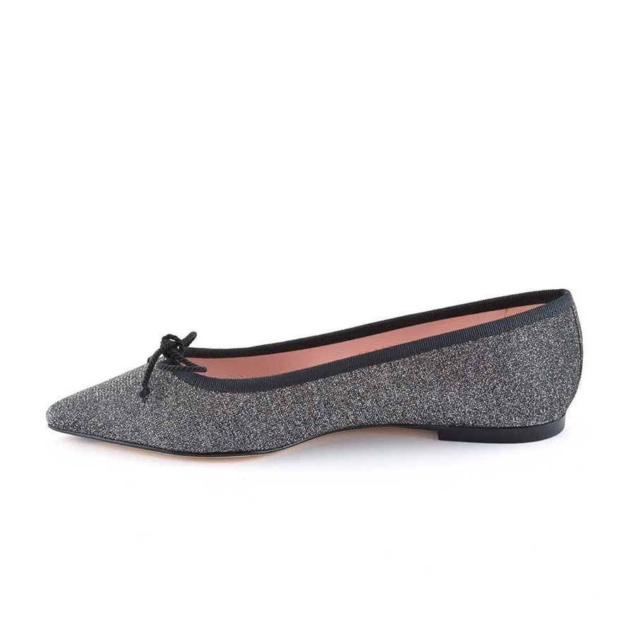 scarpe ballerine donna pretty ballerinas tessuto glitter nero
