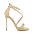 Ninalilou sandalo donna tacco pelle nude metallic oro Micol