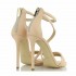 Ninalilou sandalo donna tacco pelle nude metallic oro Micol
