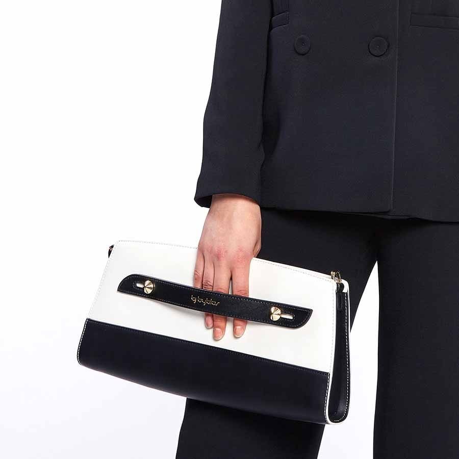 Byblos borsa donna pochette in eco pelle L.A. color block contrasto