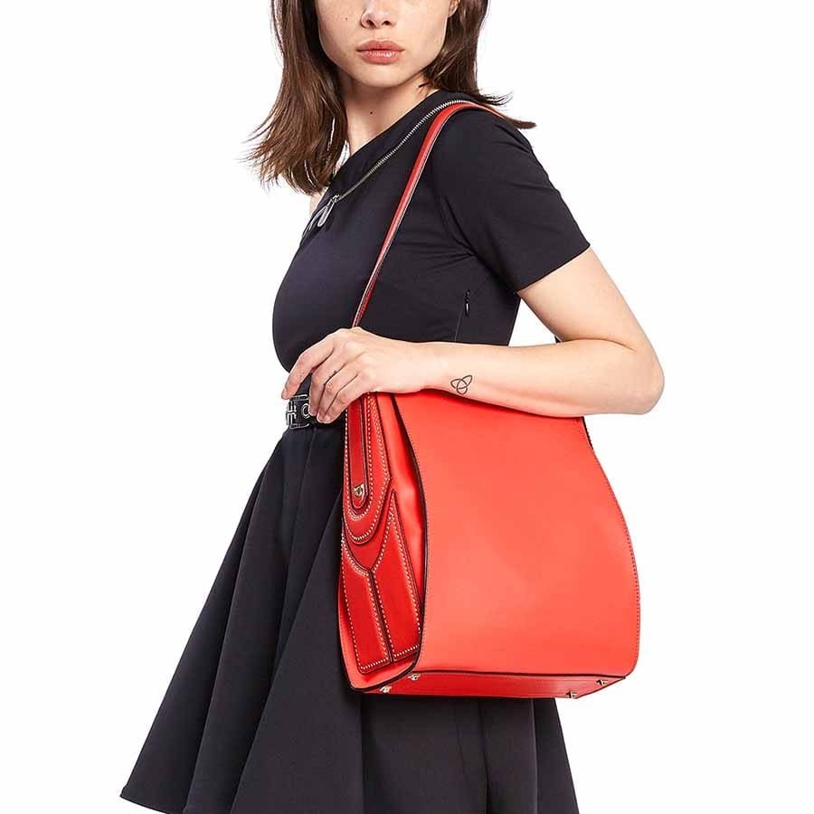 Byblos borsa donna a spalla hobo eco pelle Helena tinta unita