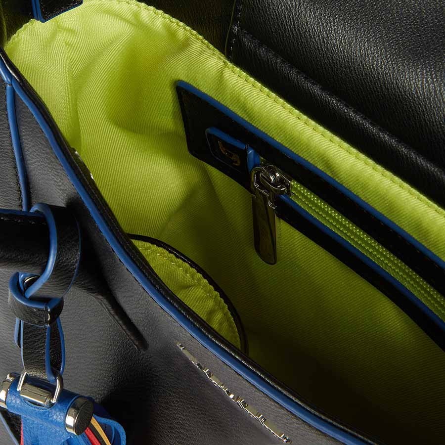 By Byblos borsa donna a mano tote eco pelle Saint Louis bordi contrasto