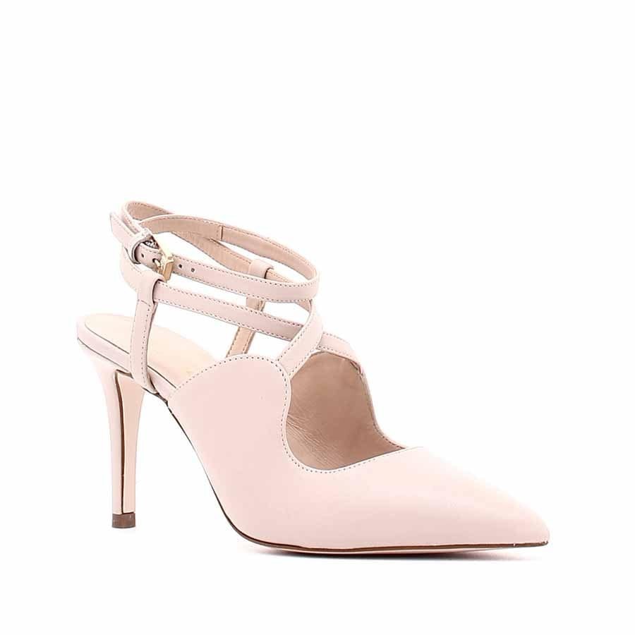 Carmens sandalo chanel donna tacco pelle nude