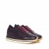 Crime london running sneaker pelle nero puntinato