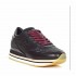 Crime london running sneaker pelle nero puntinato