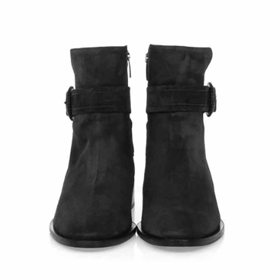Rago stivaletto donna camoscio nero fibbia lato