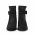 Rago stivaletto donna camoscio nero fibbia lato