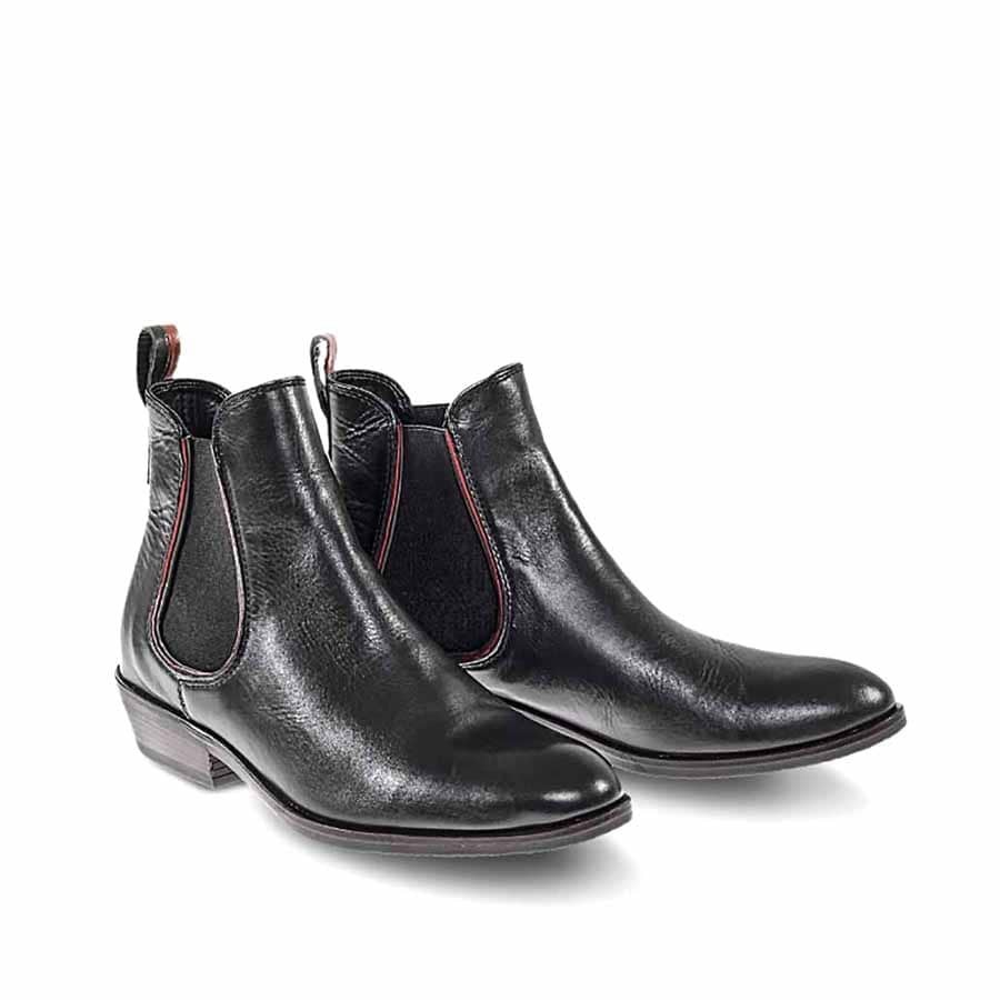 Dei colli stivaletto donna beatles pelle nero particolari multicolor contrasto