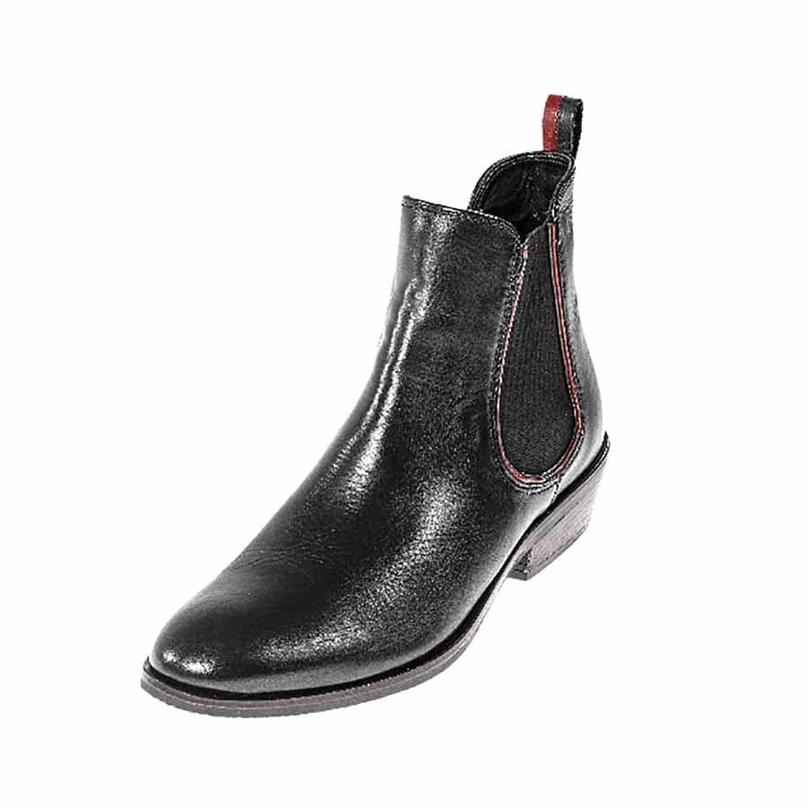 Dei colli stivaletto donna beatles pelle nero particolari multicolor contrasto