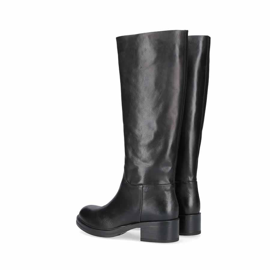 Carmens stivale donna cavallerizzo fusto largo pelle nero
