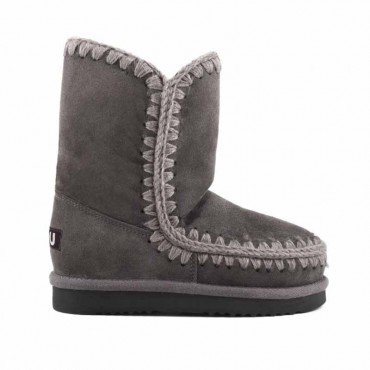 Mou eskimo  tronchetto donna montone colore grigio carbone