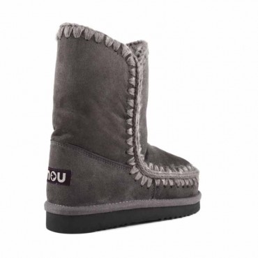 Mou eskimo  tronchetto donna montone colore grigio carbone