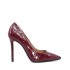 The Seller decolte pelle stampa cocco bordeaux