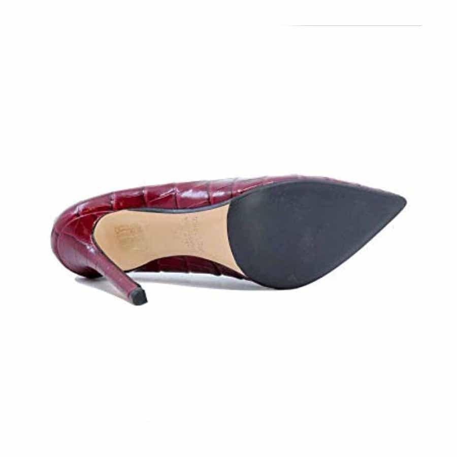 The Seller decolte pelle stampa cocco bordeaux