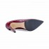 The Seller decolte pelle stampa cocco bordeaux