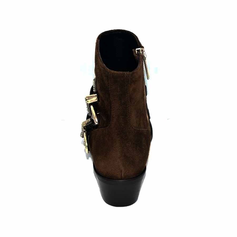 Rago collection tronchetto donna texanino camoscio testa moro