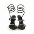 Rago collection sandalo tacco nero strass swarovski