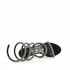 Rago collection sandalo tacco nero strass swarovski