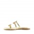 Rago collection sandalo flat monaco tre fasce oro metallizzato stelle swarovski