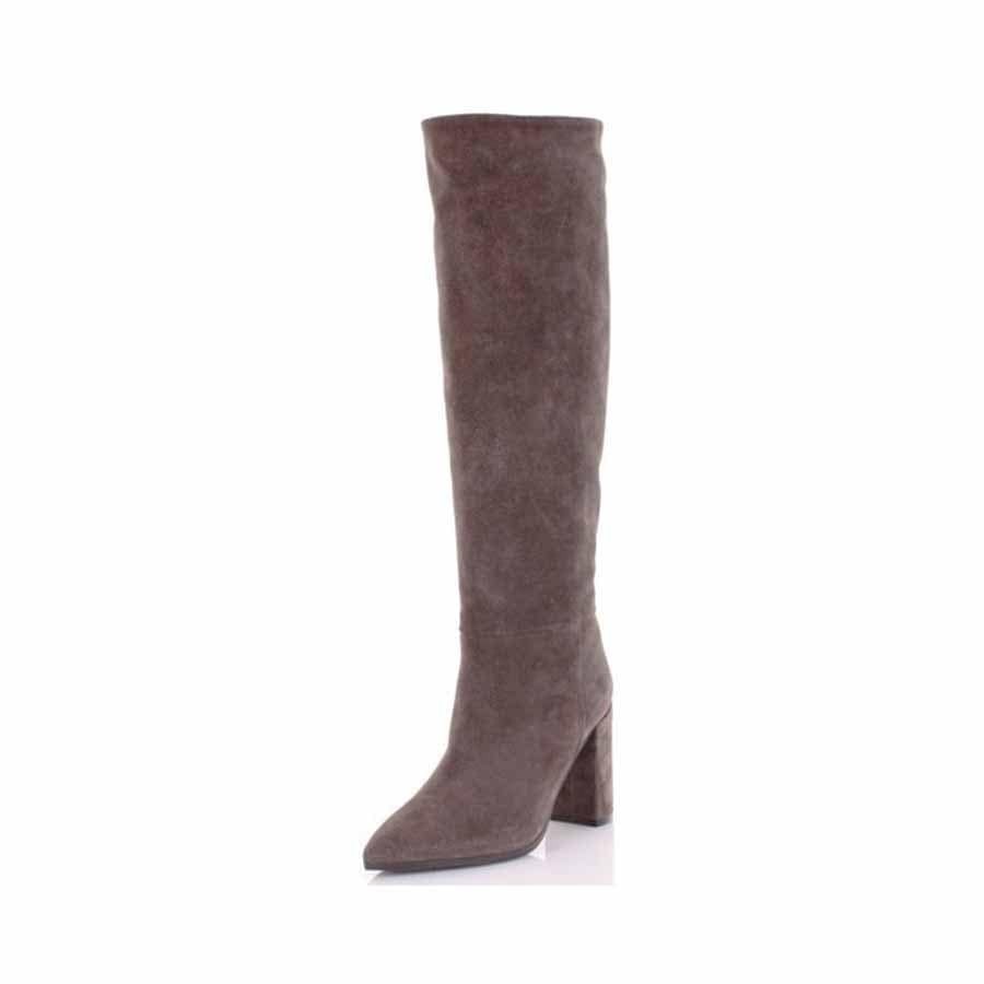 Rago collection stivale donna tubo camoscio grigio