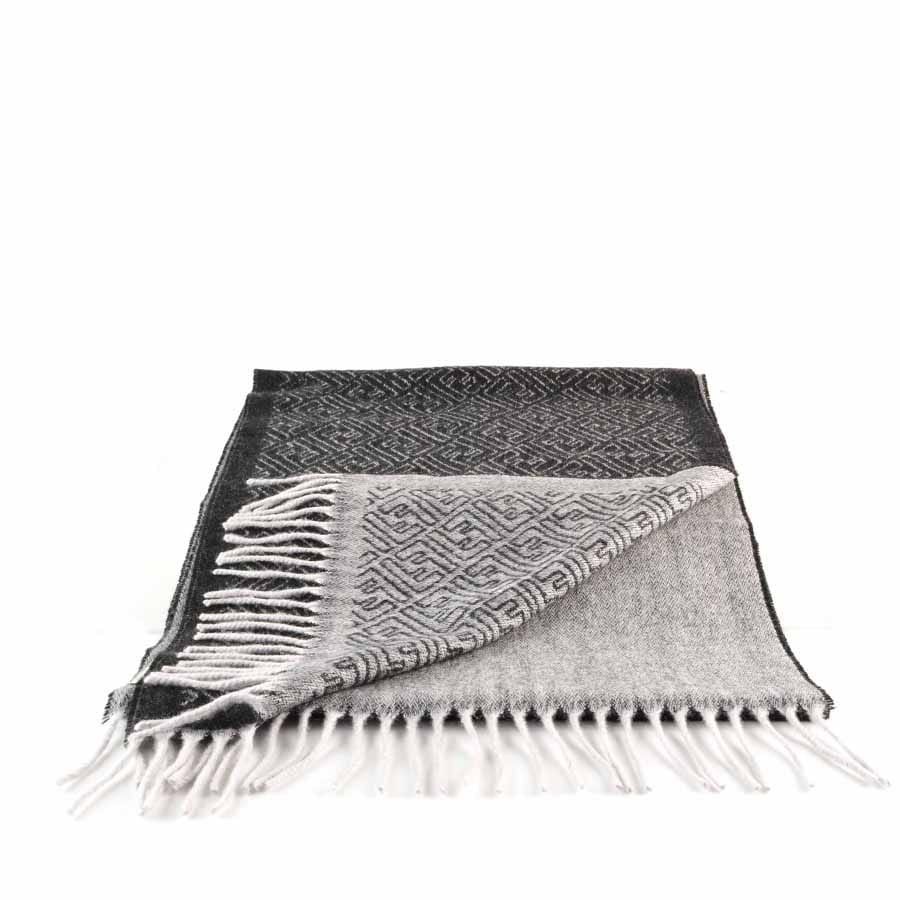 Fendi sciarpa unisex zucca signature jacquard misto cachemire