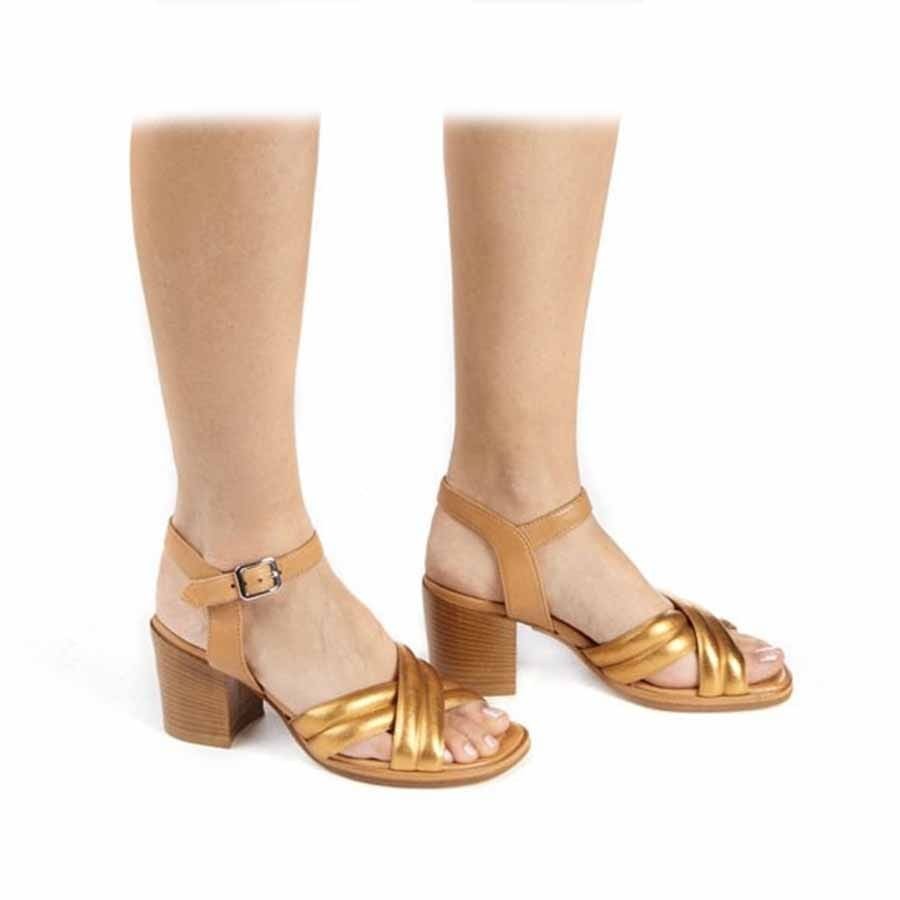 Lemarè sandalo tubolari incrocio metallic Elisabette