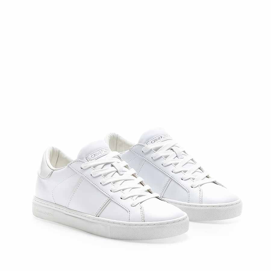 Crime London sneaker Low Top essential pelle bianco