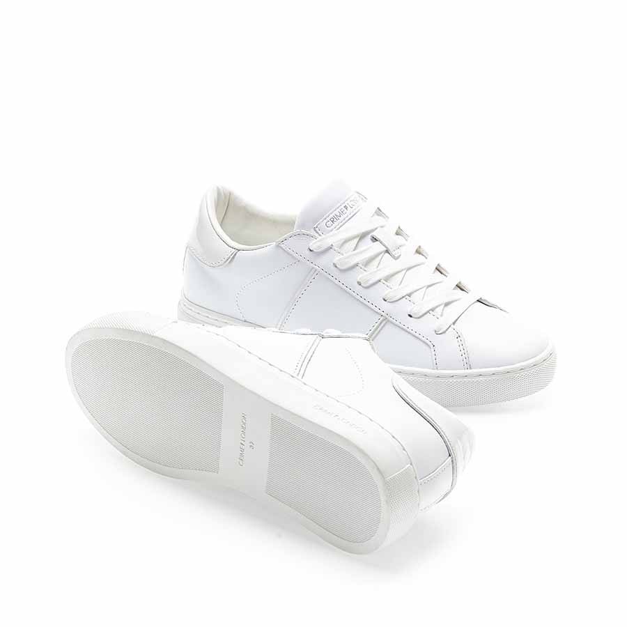 Crime London sneaker Low Top essential pelle bianco