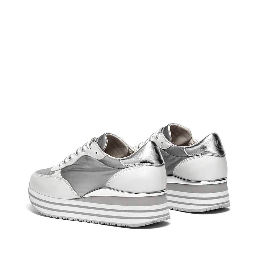 Crime London sneaker Stripe runner pelle tessuto