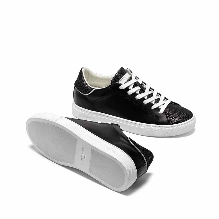 Crime London sneaker Low Top essential pelle nero