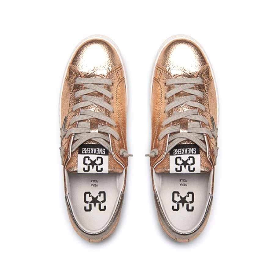 2 Star sneaker donna Low Princess pelle laminata
