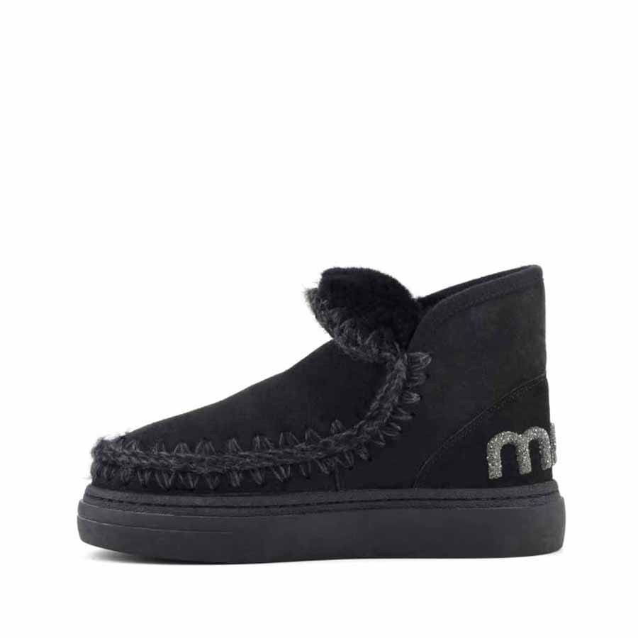 Mou eskimo sneaker Bold donna montone nero glitter logo