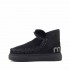 Mou eskimo sneaker Bold women's black sheepskin glitter log